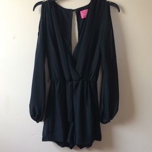Black sheer pompous girly jumper